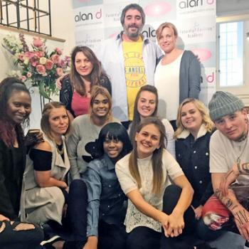 A group of Alan d hairdressing students and staff.