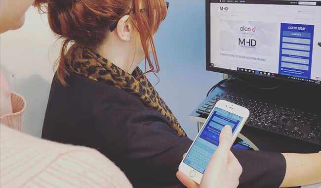 Alan d students on the My Hairdressing website on desktop and mobile.