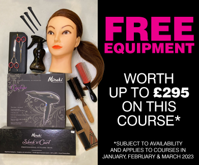 Free Equipment Worth up to £295 for Hairdressing Courses at Alan d Hairdressing