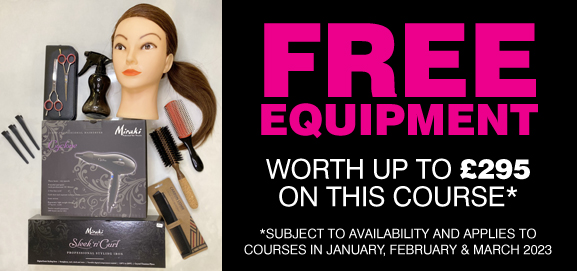 Free Equipment Worth up to £295 for Hairdressing Courses in London & Ipswich